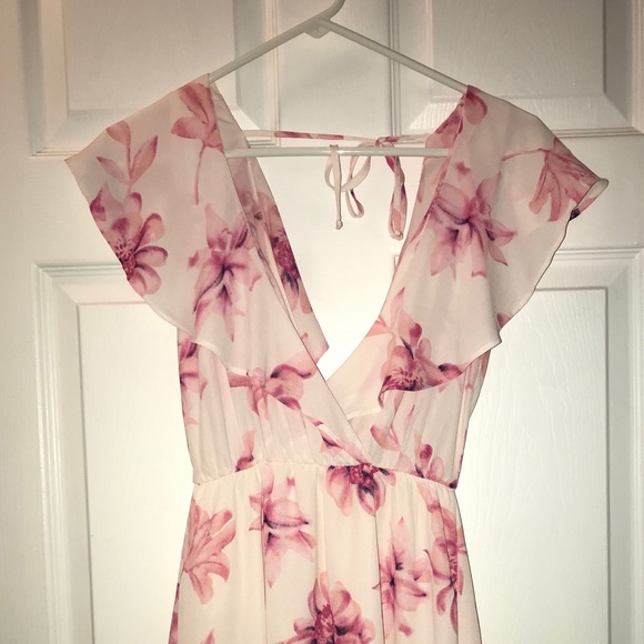 Lush Pink Floral Dress - Picture 1 of 2